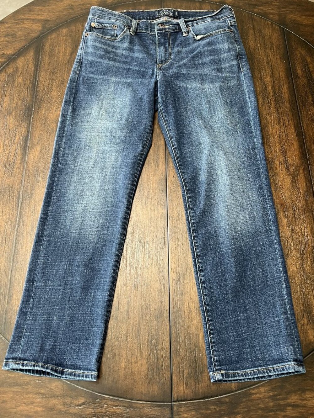Lucky Brand Sweet Crop Denim Jeans Med Wash Stretch 26” Inseam Women’s Size 8/29